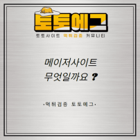 메이저사이트란 무엇인가?